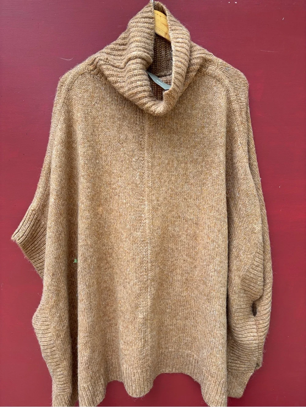 J Crew Relaxed Turtleneck Poncho Sweater NWT